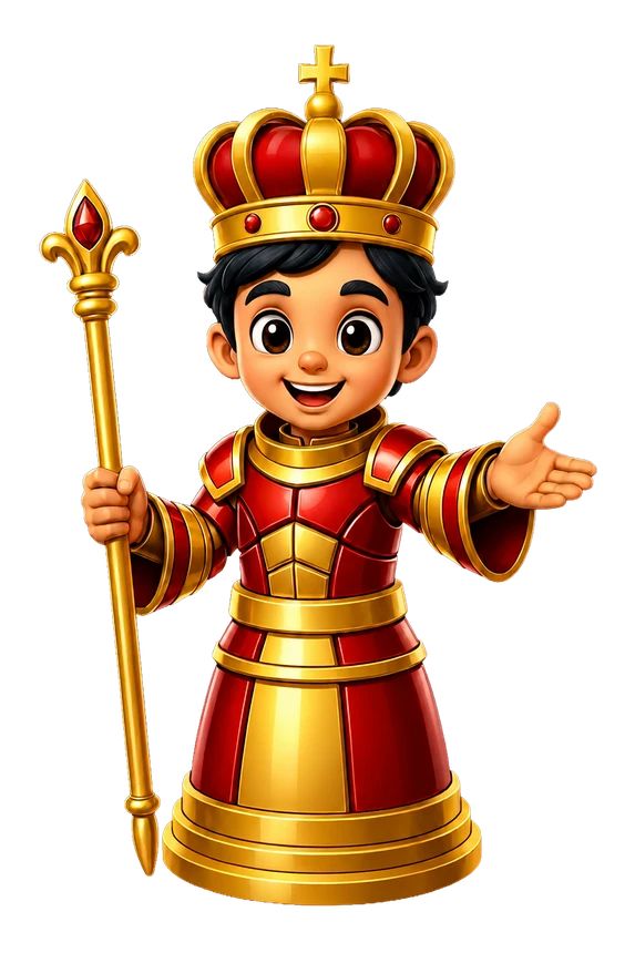 Chess 4 Math king mascot